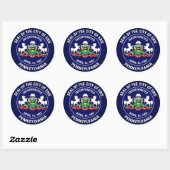 City Seal of Erie, Pennsylvania Ronde Sticker (Vel)
