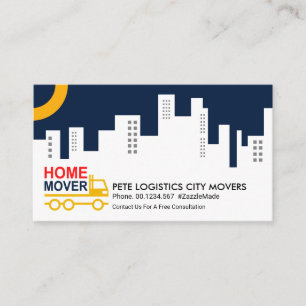City Silhouette Home Truck Movers Visitekaartje