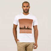 City Skyline À Dawn Mens T-Shirt (Devant entier)