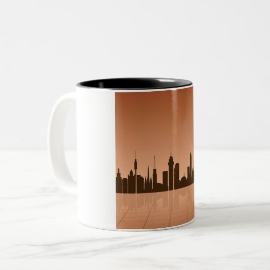City Skyline À Dawn Mug (Devant gauche)