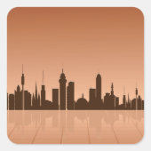 City Skyline bij dageraad Stickers (Voorkant)