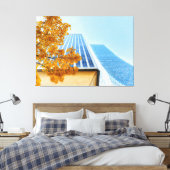 City Skyline Canvas Afdruk (Insitu (Slaapkamer))