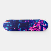 City skyline Cyberpunk tone Skateboard (Horizontaal)
