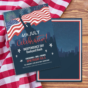 City Skyline Independence Day Celebration ID658 Kaart