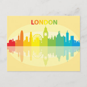 City Skyline Londen, Engeland Briefkaart