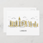 City Skyline | Londen, Engeland Briefkaart (Voorkant / Achterkant)