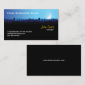 City Skyline pour carte de visite de nuit (Devant / Derrière)