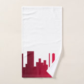 City Skyline Red en White Bad Handdoek (Handdoek)