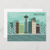 City Skyline | Seattle, Washington Briefkaart (Voorkant / Achterkant)