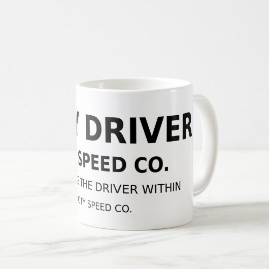 City Speed Co. Mug – Unlocking the Driver Within (Devant droit)
