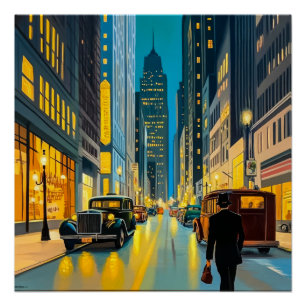 City Streets Magazine Illustratie Perfect Poster