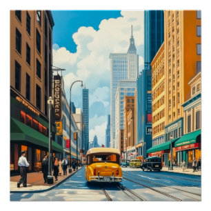 City Streets Magazine Illustratie Perfect Poster