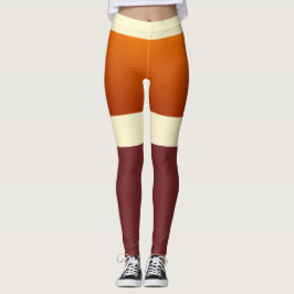 City Sunset Design Knie-Hoge Sokken Aardetinten Leggings