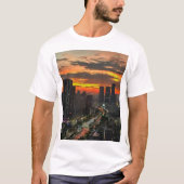 City Sunset Skyline T-shirt (Voorkant)