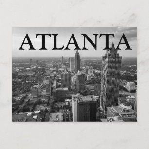 City Uitzicht bij nacht Atlanta, Georgië Briefkaart