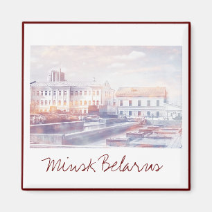 City Uitzicht Cityscape Minsk Belarus Magnet Magneet