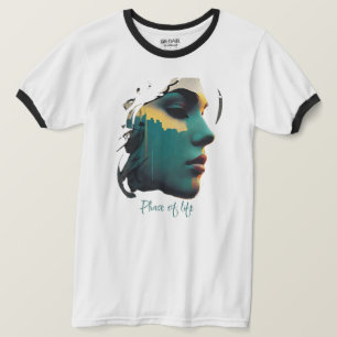 Cityscape Art Mannen Ringer T-shirt   stadsstijl