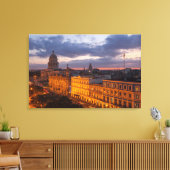 Cityscape at sunset, Havana, Cuba Canvas Afdruk (Insitu (Woonkamer))