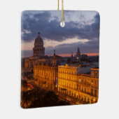 Cityscape at sunset, Havana, Cuba Keramisch Ornament (Rechts)