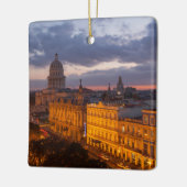 Cityscape at sunset, Havana, Cuba Keramisch Ornament (Links)