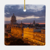 Cityscape at sunset, Havana, Cuba Keramisch Ornament (Achterkant)