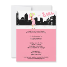 Cityscape Baby Girl Shower