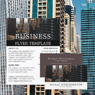 Cityscape, Business & Finance Adverteren Flyer