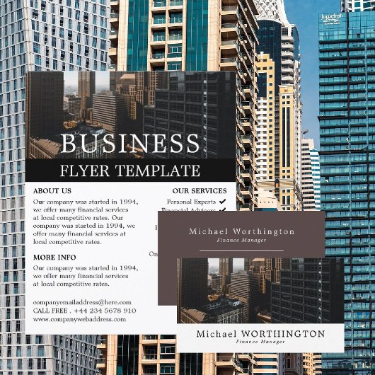 Cityscape, Business & Finance Adverteren Flyer