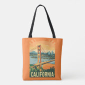 Cityscape California Opvallend Vector Ontwerp Draagtas (Achterkant)