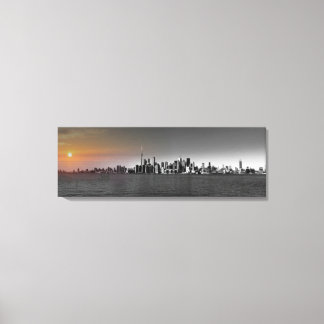 Cityscape Canvas Poster breed Afdruk