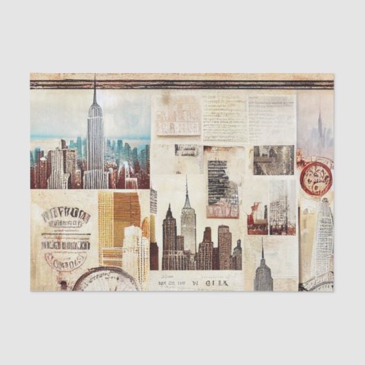  Cityscape Decoupage Tissue Paper Tissuepapier (Voorkant)