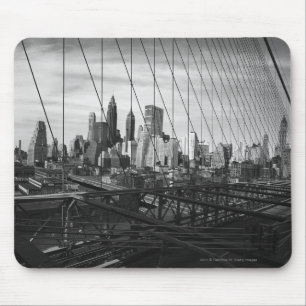 Cityscape door brugkabels muismat