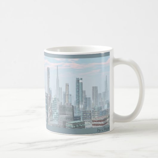 Cityscape from the Planet Tranus Sci Fi Mug (Droite)