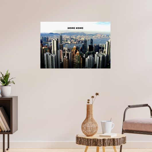 Cityscape Hong Kong Poster (Woonkamer 3)