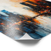 Cityscape in Dual Tones Foto Afdruk (Hoek)