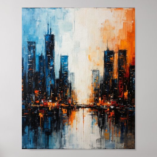 Cityscape in Dual Tones Poster (Voorkant)