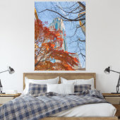 Cityscape in herfstkleuren canvas afdruk (Insitu (Slaapkamer))