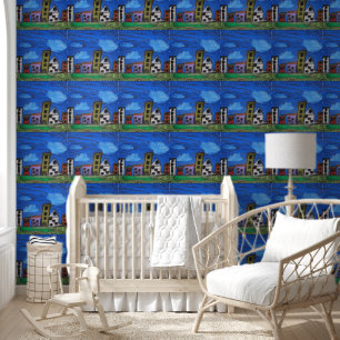 Cityscape "Kunst door Kinderen" Behang