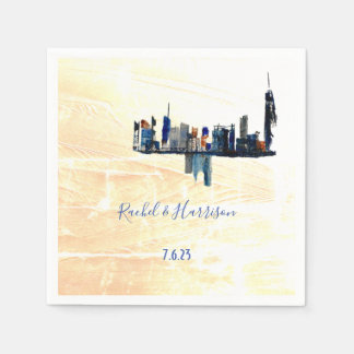 Cityscape London Painted Landscape Wedding Servet