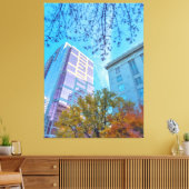 Cityscape met Herfst Foliage Canvas Afdruk (Insitu (Woonkamer))