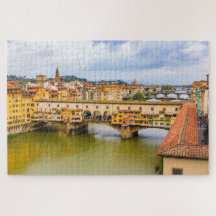 Cityscape met Ponte Vecchio, Florence, Italië
