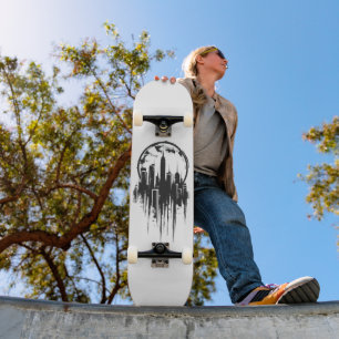 Cityscape monochromatische Logo Skateboard