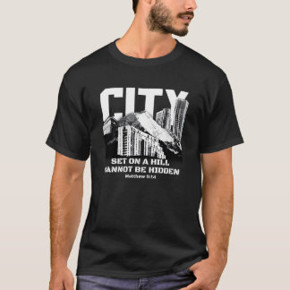 Cityscape Mountain Quote Design friends T-shirt