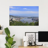Cityscape of Budapest Poster (Thuiskantoor)