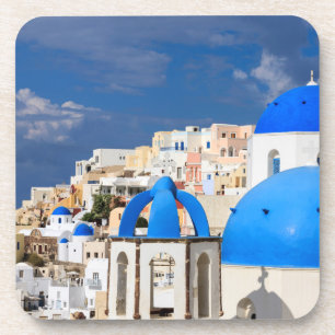 Cityscape of Santorini, Griekenland Bier Onderzetter