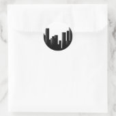 cityscape ronde sticker (Tas)