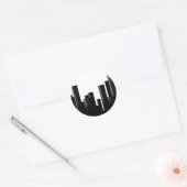 cityscape ronde sticker (Envelop)