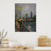 Cityscape schilderij poster (Keuken)