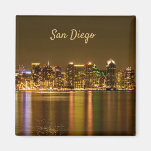 Cityscape Skyline Night California San Diego Magneet