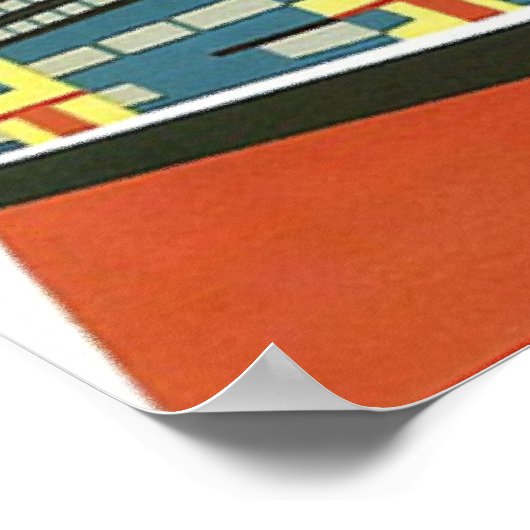 Cityscape Skyscrapers Architecture en béton Poster (Coin)